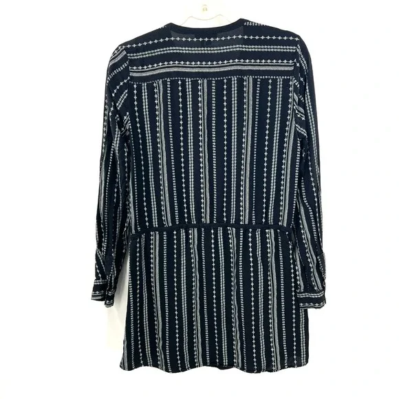 Paige poet tunic top black boho southwestern striped lightweight blouse M - Picture 11 of 11